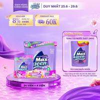 [TĂNG 4 VIÊN, GIÁ KHÔNG ĐỔI] Túi Viên Giặt Xả MaxKleen Hương Nước Hoa Huyền Diệu (Túi 34+4 Viên)