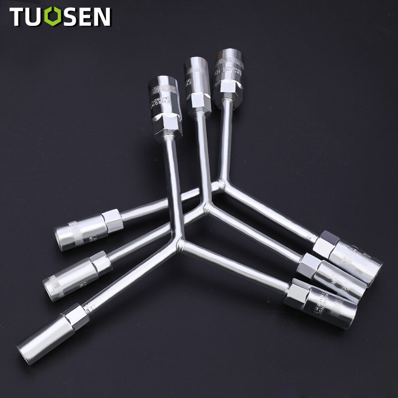 Cờ lê CHỮ Y TUOSEN, Cờ lê ba chấu, Cờ lê tam giác chất liệu thép carbon mạ điện và thép phốt pho với 12 lựa chọn kích thước TUOSEN