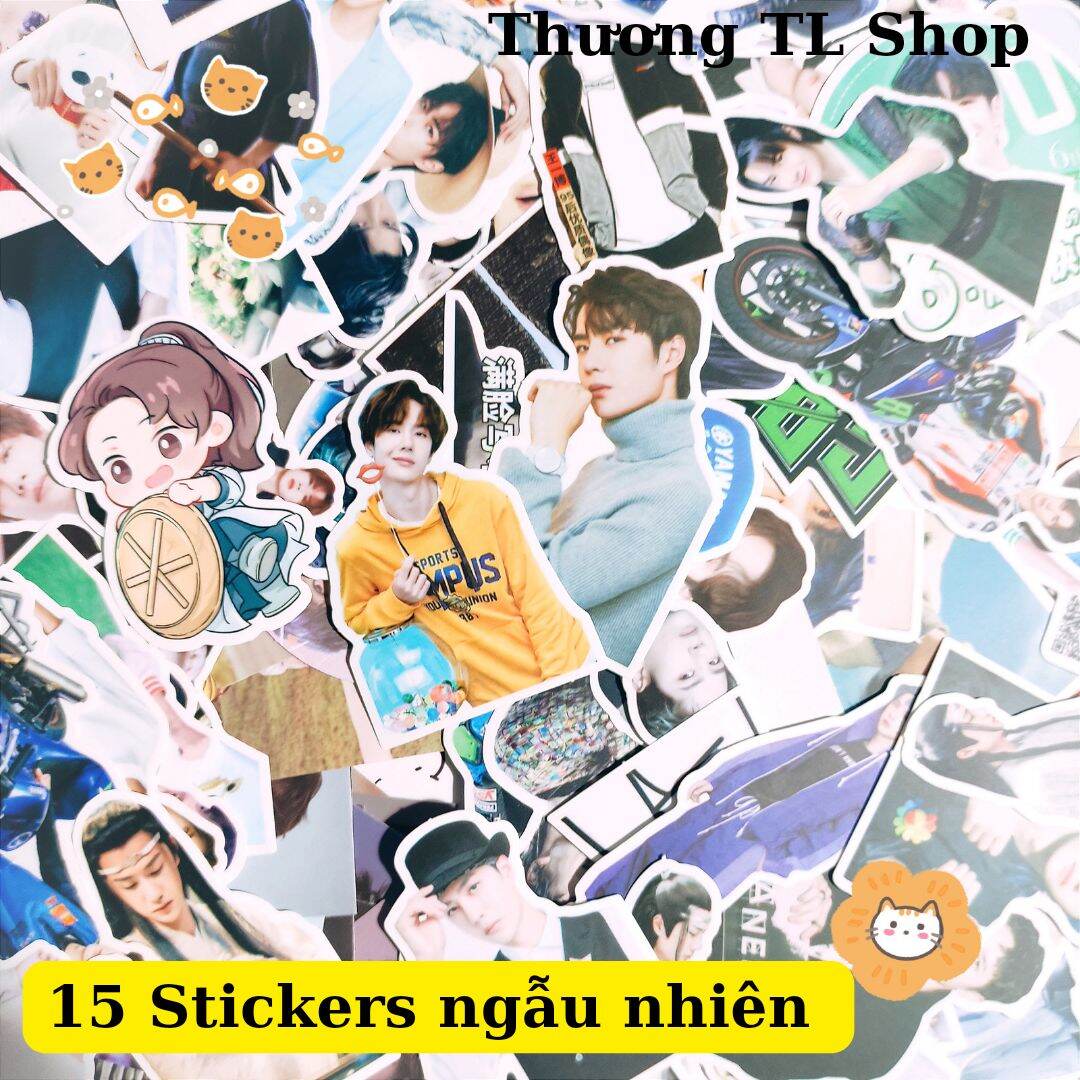 Set 15 stickers vương nhất bác ngẫu nhiên.