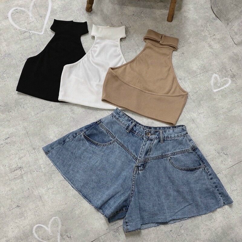 Áo croptop yếm hở lưng cực sexy