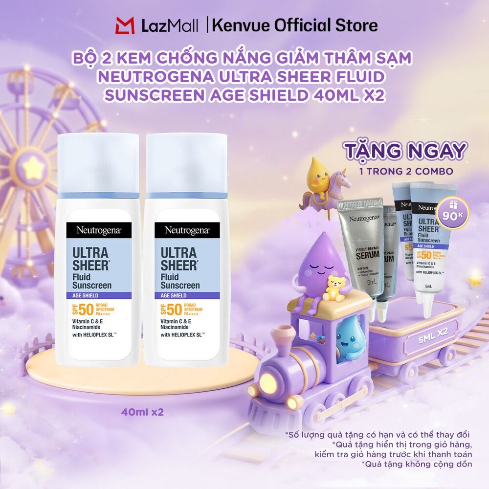 Bộ 2 Kem chống nắng Neutrogena Ultra Sheer Age Shield 40mlx2