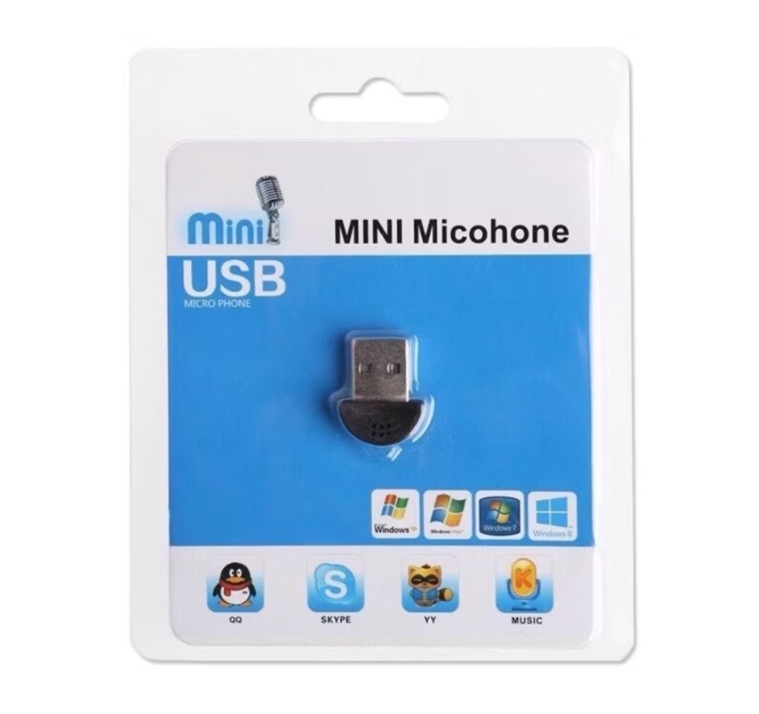 Mini Micro Phone cổng USB 2.0 siêu nhỏ chuyển đổi âm thanh cho laptop / PC / máy tính bảng (N02)