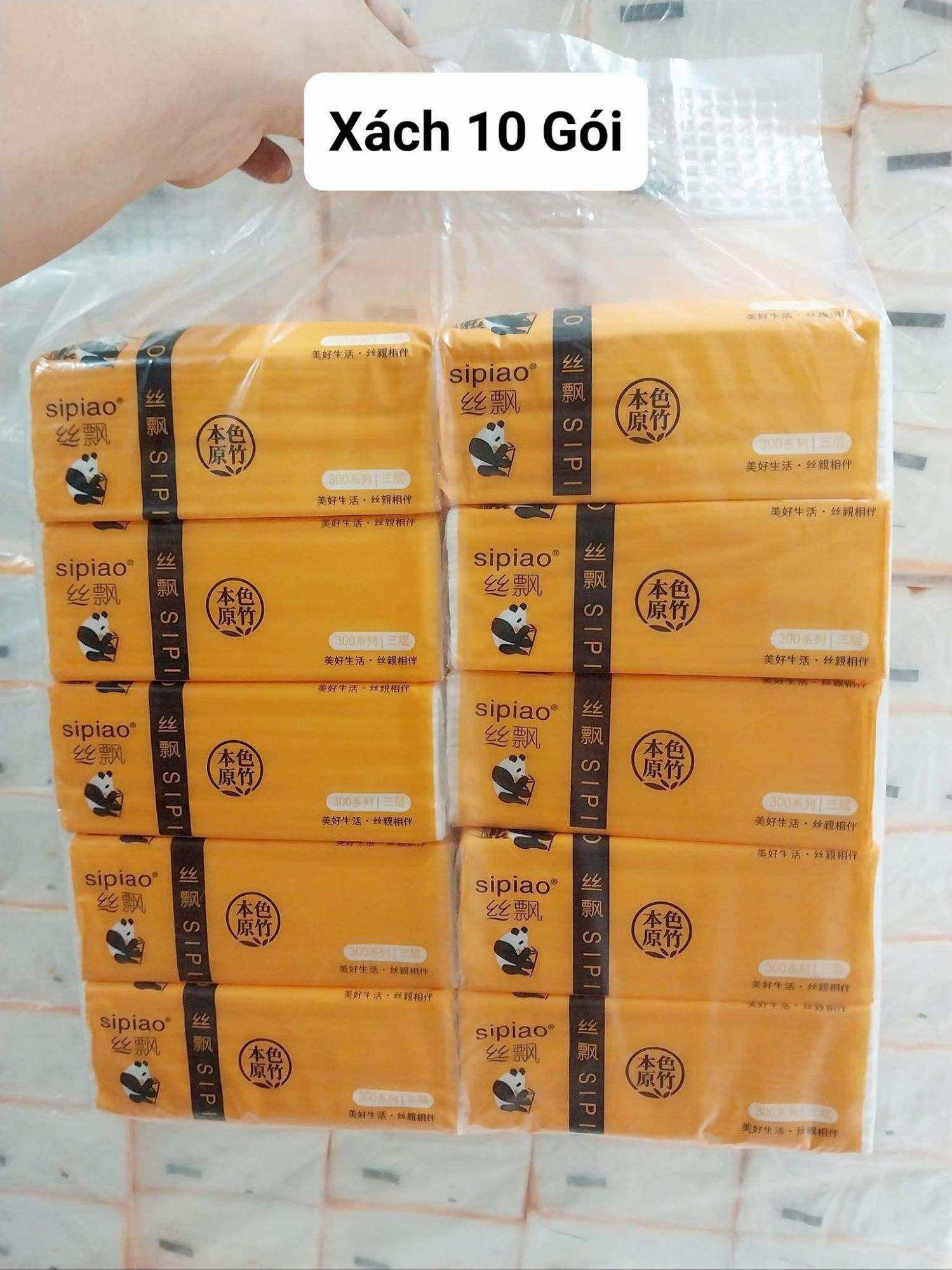 Xách 10 Gói Giấy Rút SIPIAO Phôi Trắng.