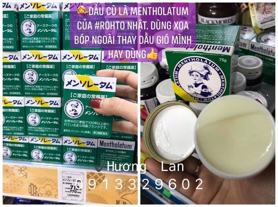 Dầu cù là Rohto Metholatum Nhật Bản 75g