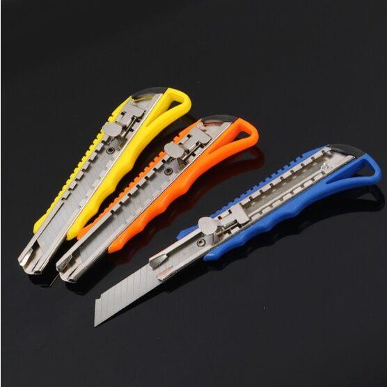Dao rọc giấy lưỡi thép SK5 bản rộng 18mm các loại kèm lưỡi