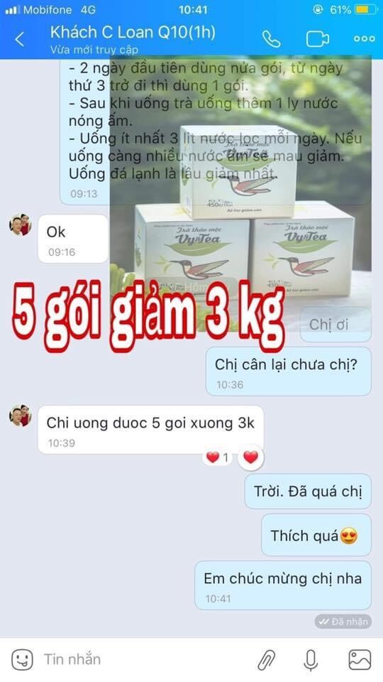 Vy Slim Trà Thảo Mộc Giảm Cân Giảm Mỡ Hiệu Quả
