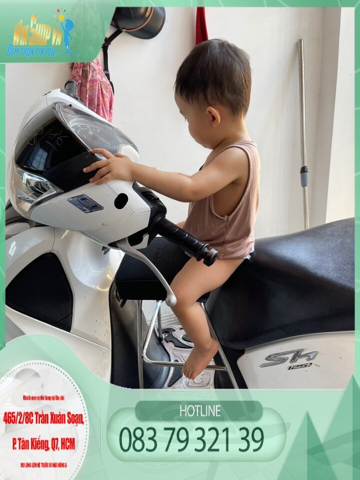 Ghế ngồi xe máy cho bé Vario (không dựa)