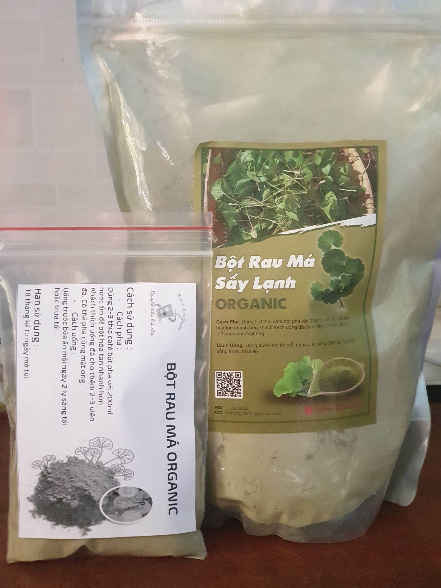 Bột rau má sấy lạnh nguyên chất Organic ( 100g)