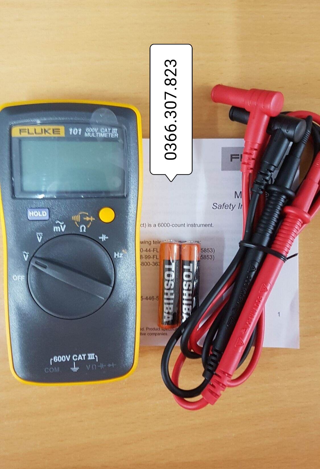 Fluke 101 Measures Frequency, Measures Capacitance, Pocket Watch