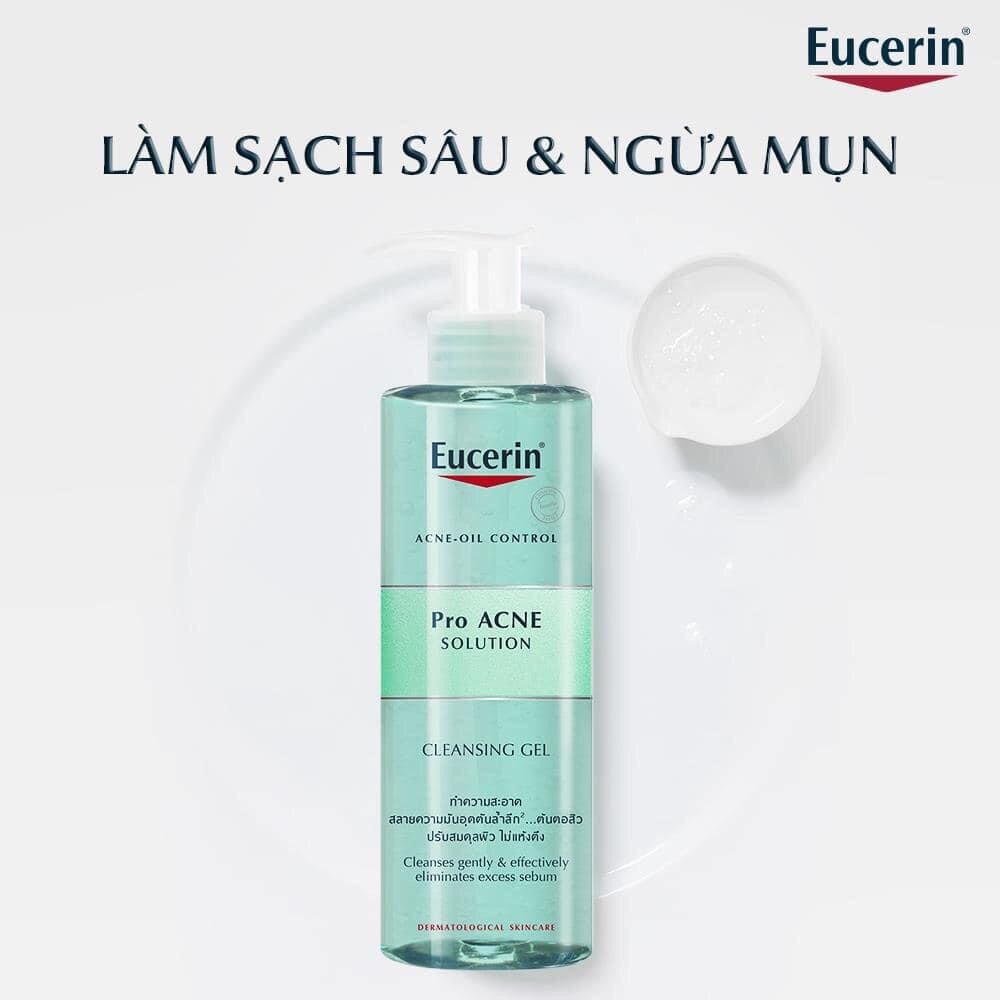 Sữa rửa mặt eucerin pro acne solution cleansing gel 200ml