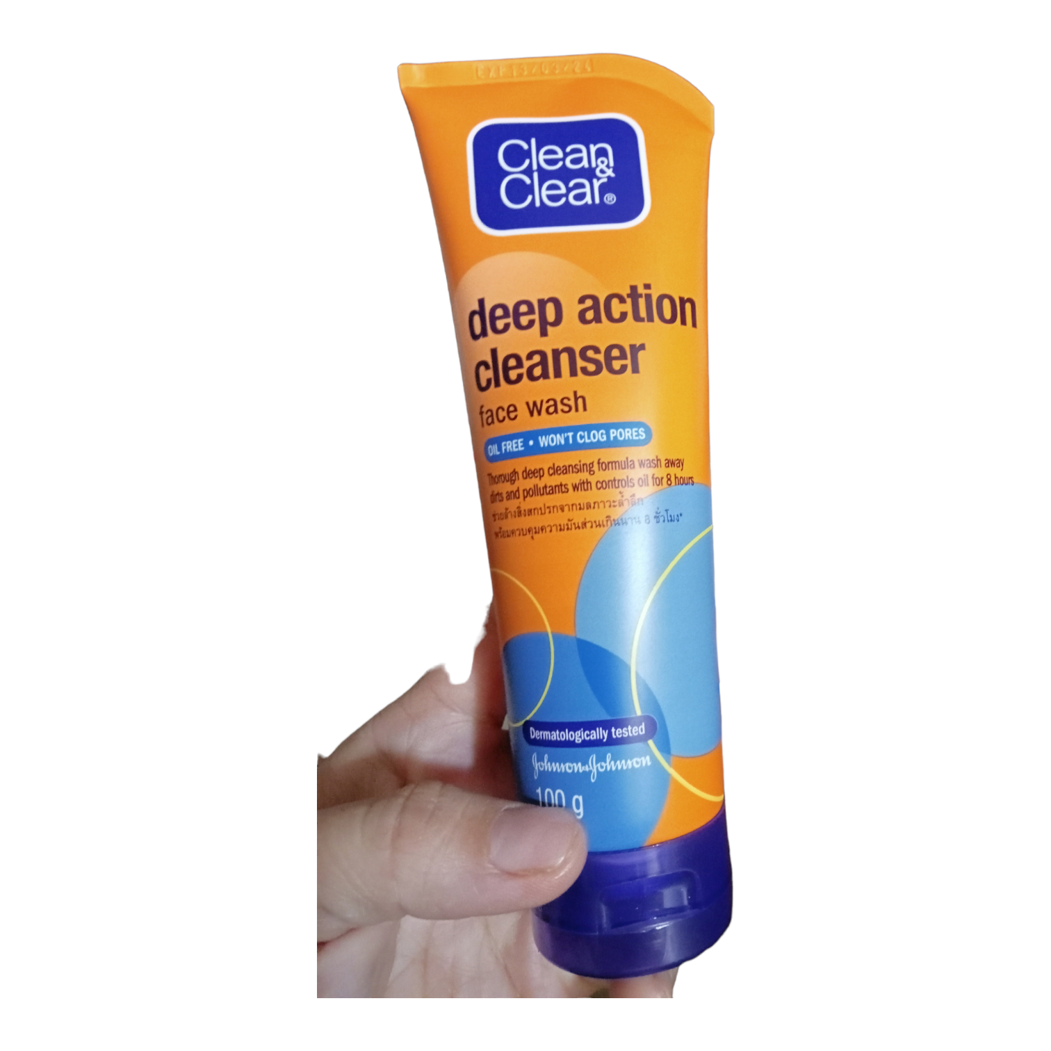 Sữa rửa mặt clean &clear da không bóng nhờn 100g srm dành cho tuổi dậy thì