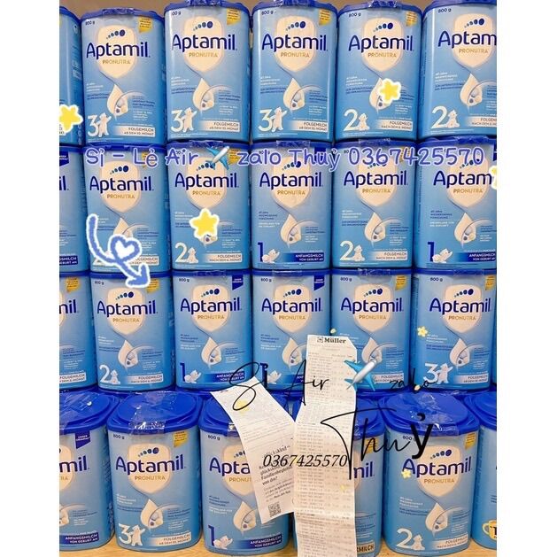 Sữa aptamil 1+ , 1, 2, 3 đức 800g date mới 2023