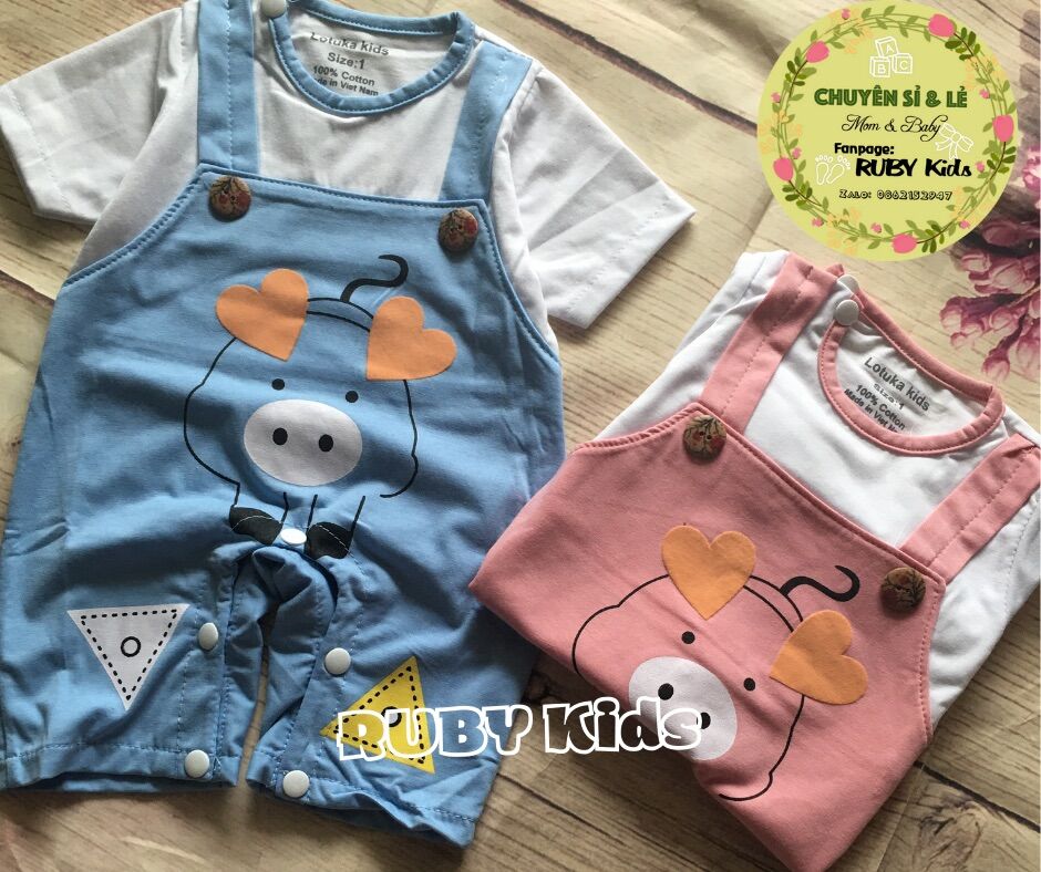 Body yếm cho bé trai bé gái 100% cotton