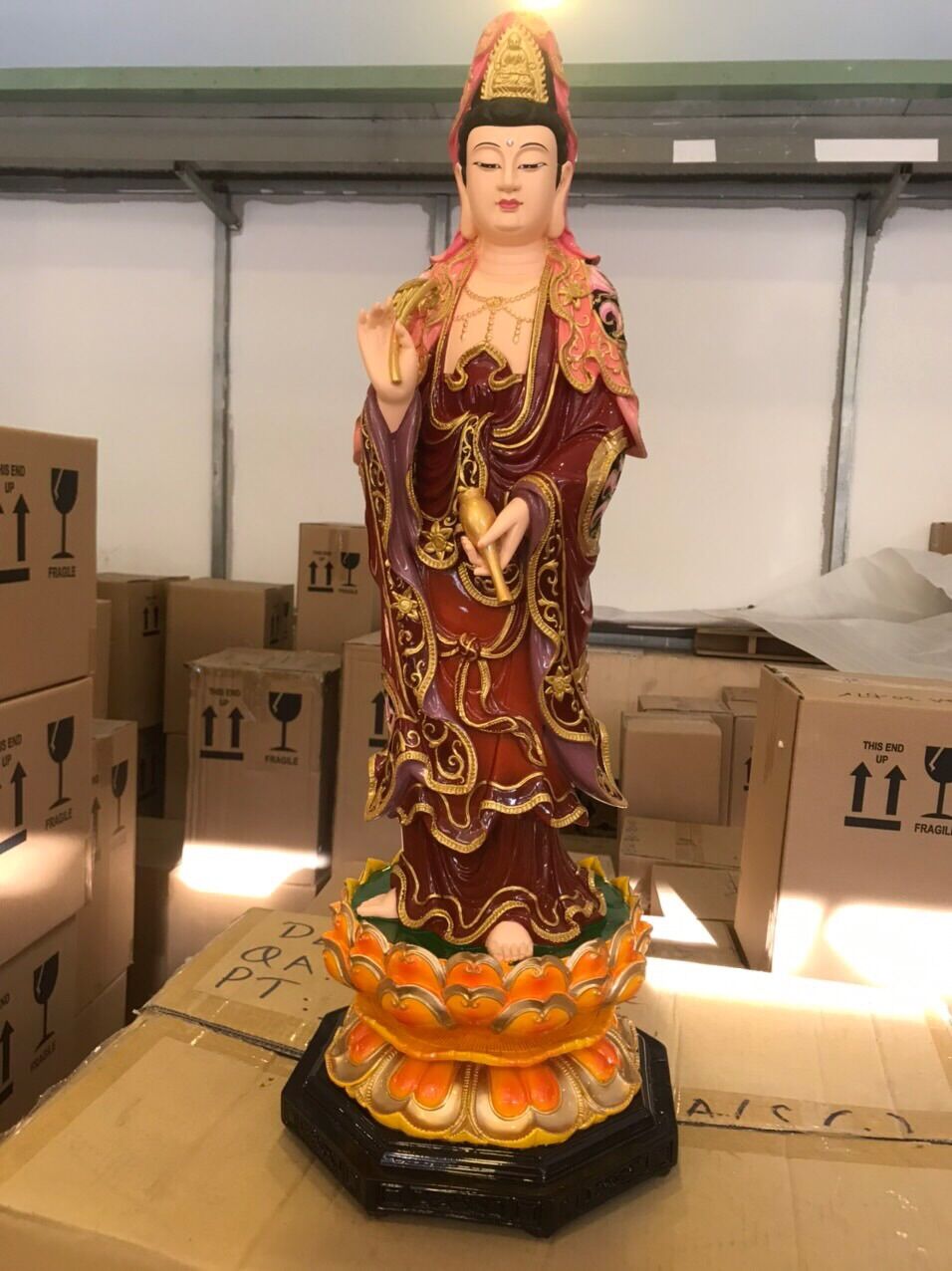 [HCM]Tượng Phật Quan Thế Âm đứng 65cm | Tượng Phật Hoa Tiên