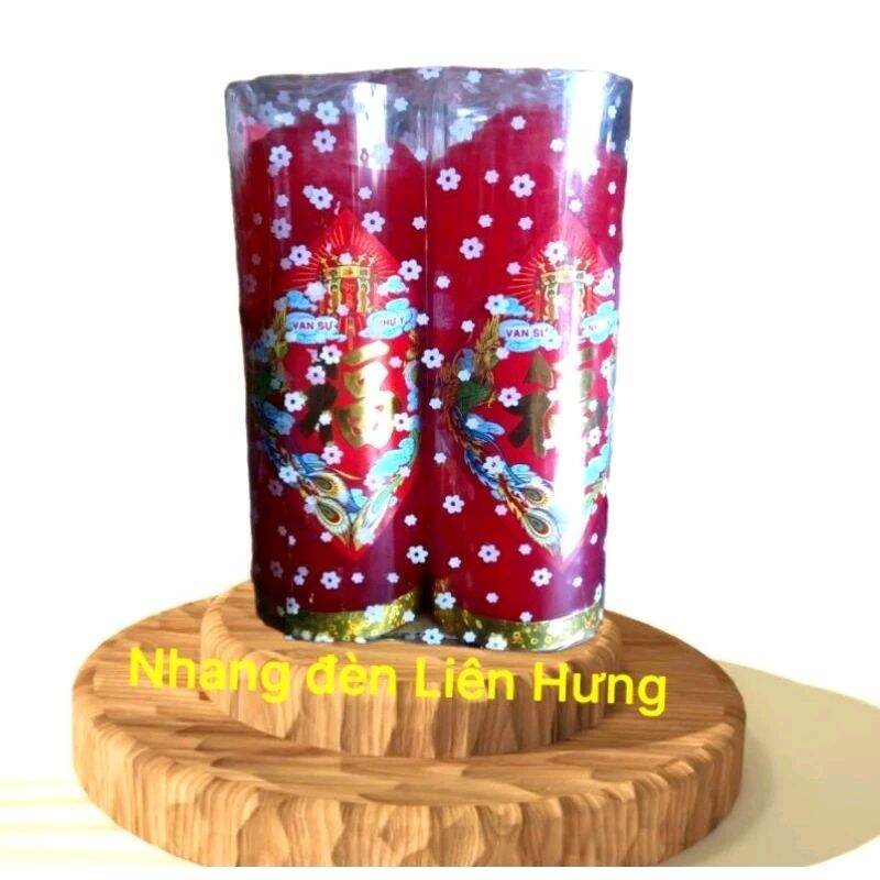 1 đôi đèn cầy trụ trung 15.5cm