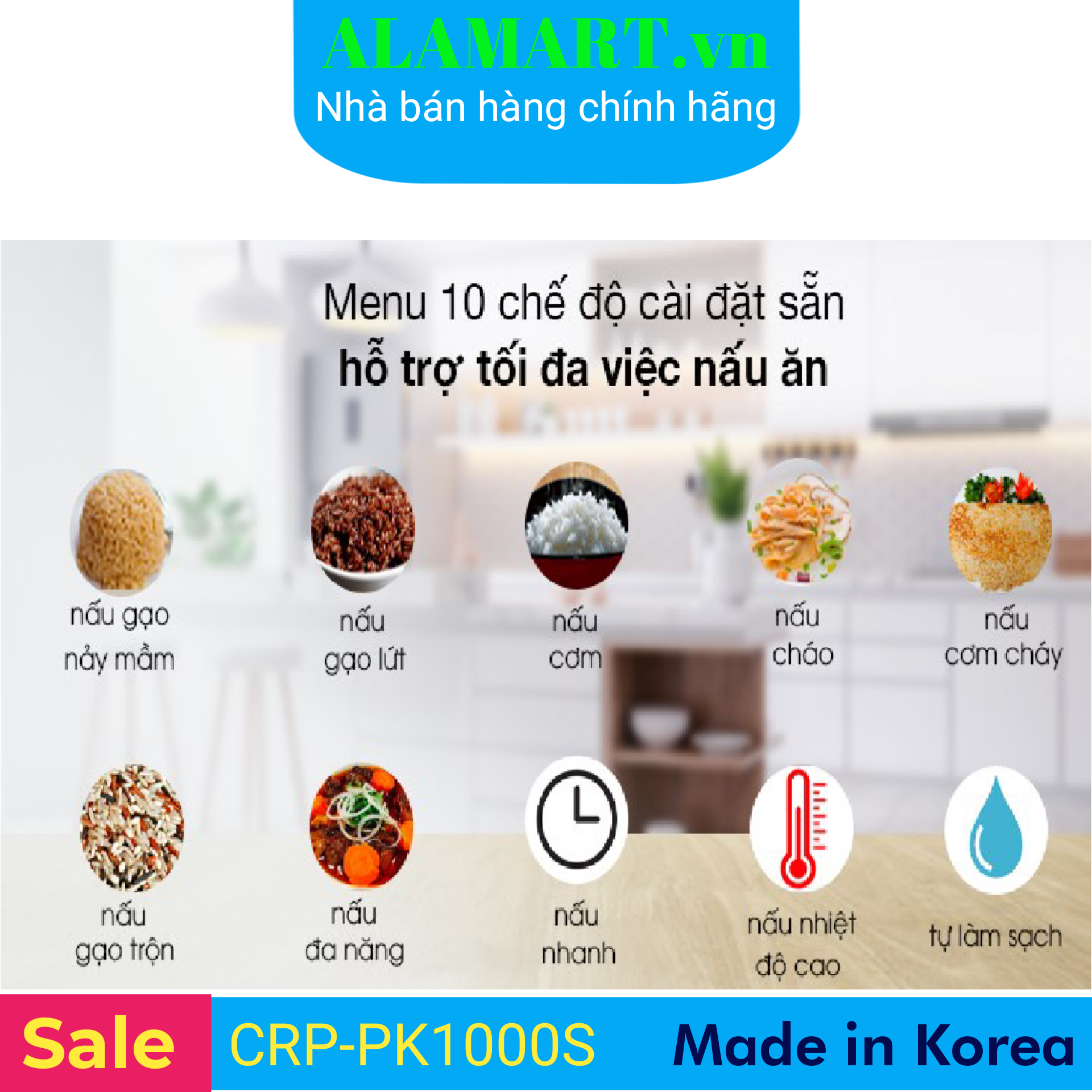 Nồi cơm Áp suất Điện tử Cuckoo CRP-PK1000S