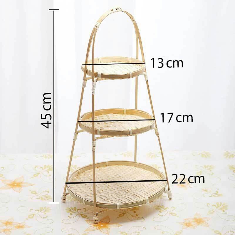 Mẹt tre trang trí loại 3 tầng