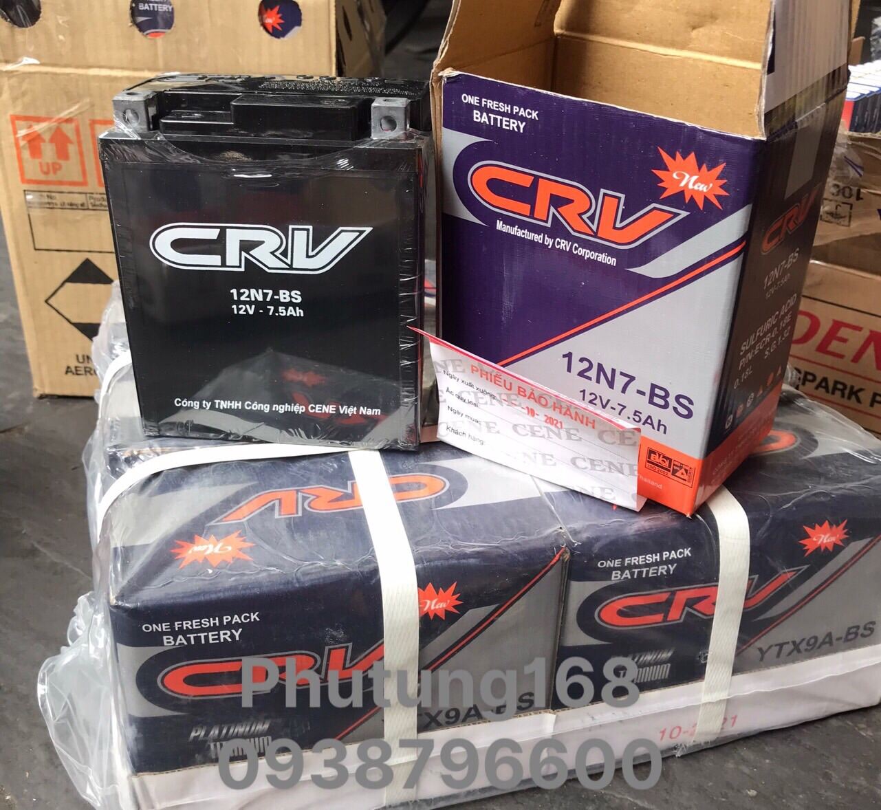 HCM Bình acquy Crv 12N7 12V7,5A dành cho xe Sh, Dylan, vespa125, Lead cũ