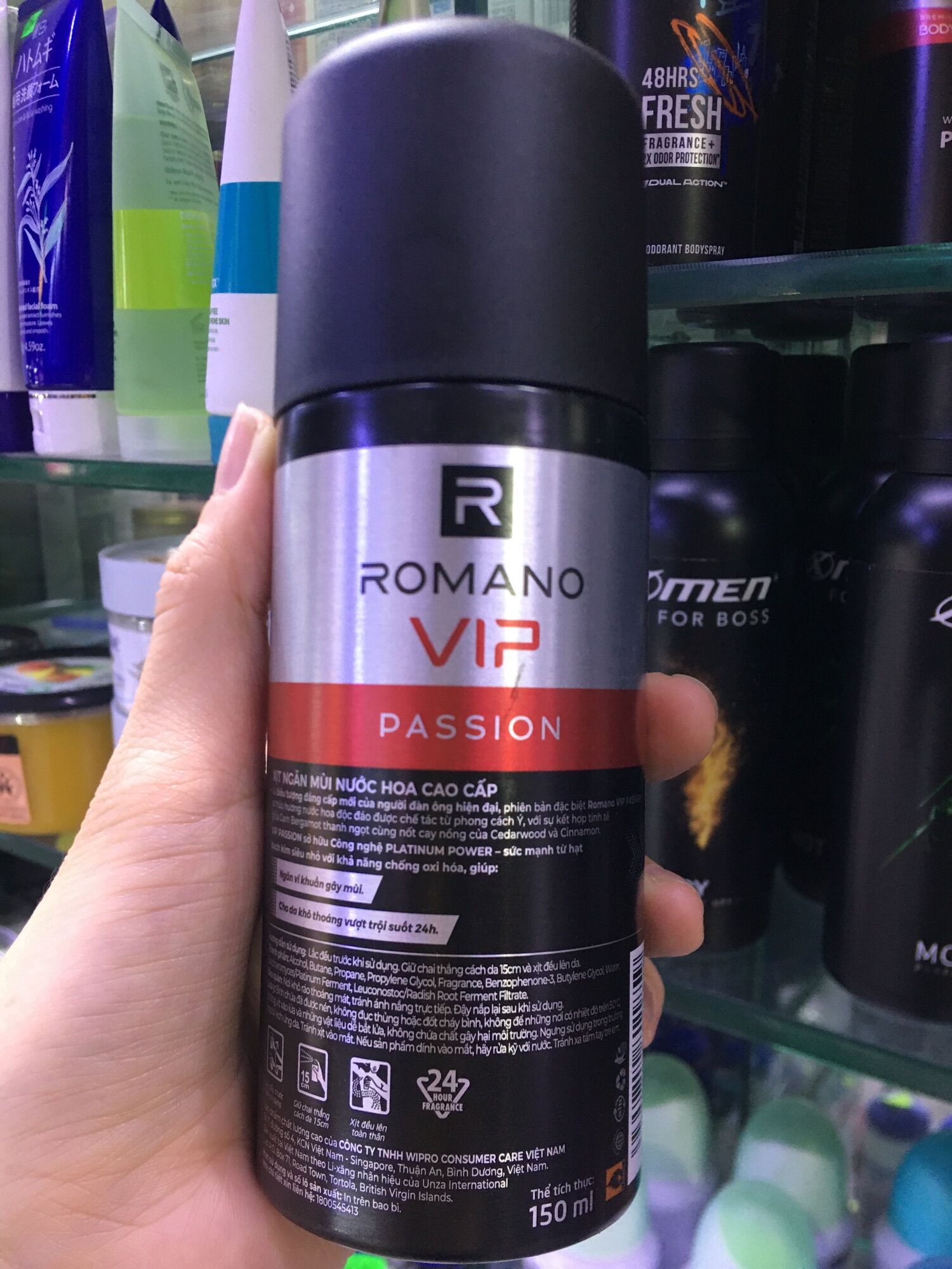 Xịt khử mùi Romano 150ml, Lăn khử mùi Romano chính hãng cty
