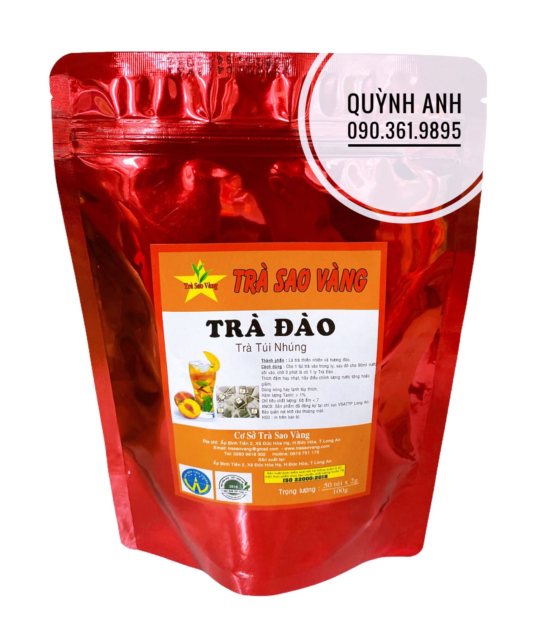 Trà đào túi lọc Sao Vàng