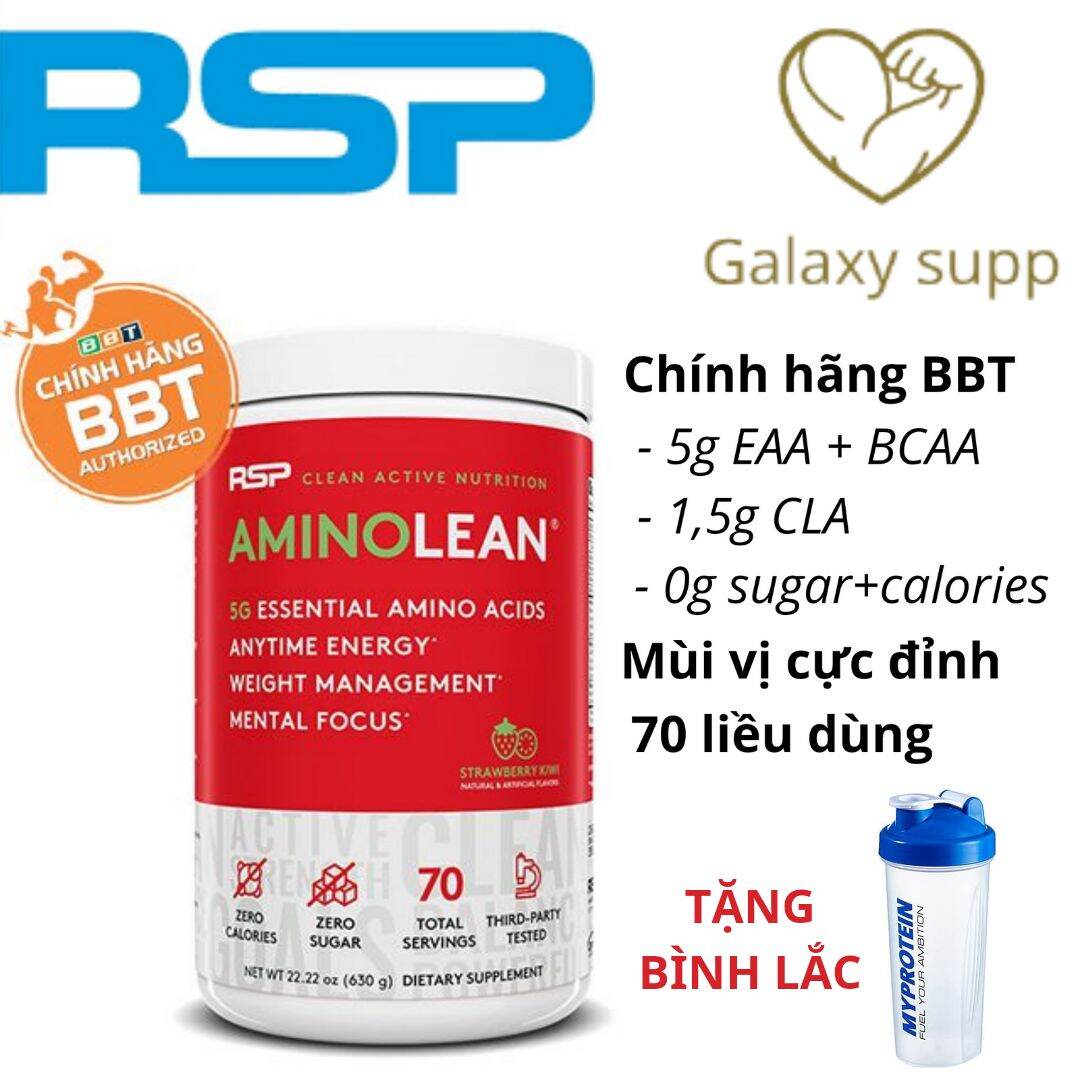 ( Tặng Bình Lắc ) Rsp Amino Lean Tăng Cơ Giảm Mỡ Phục Hồi Cơ Bắp 70 Serving