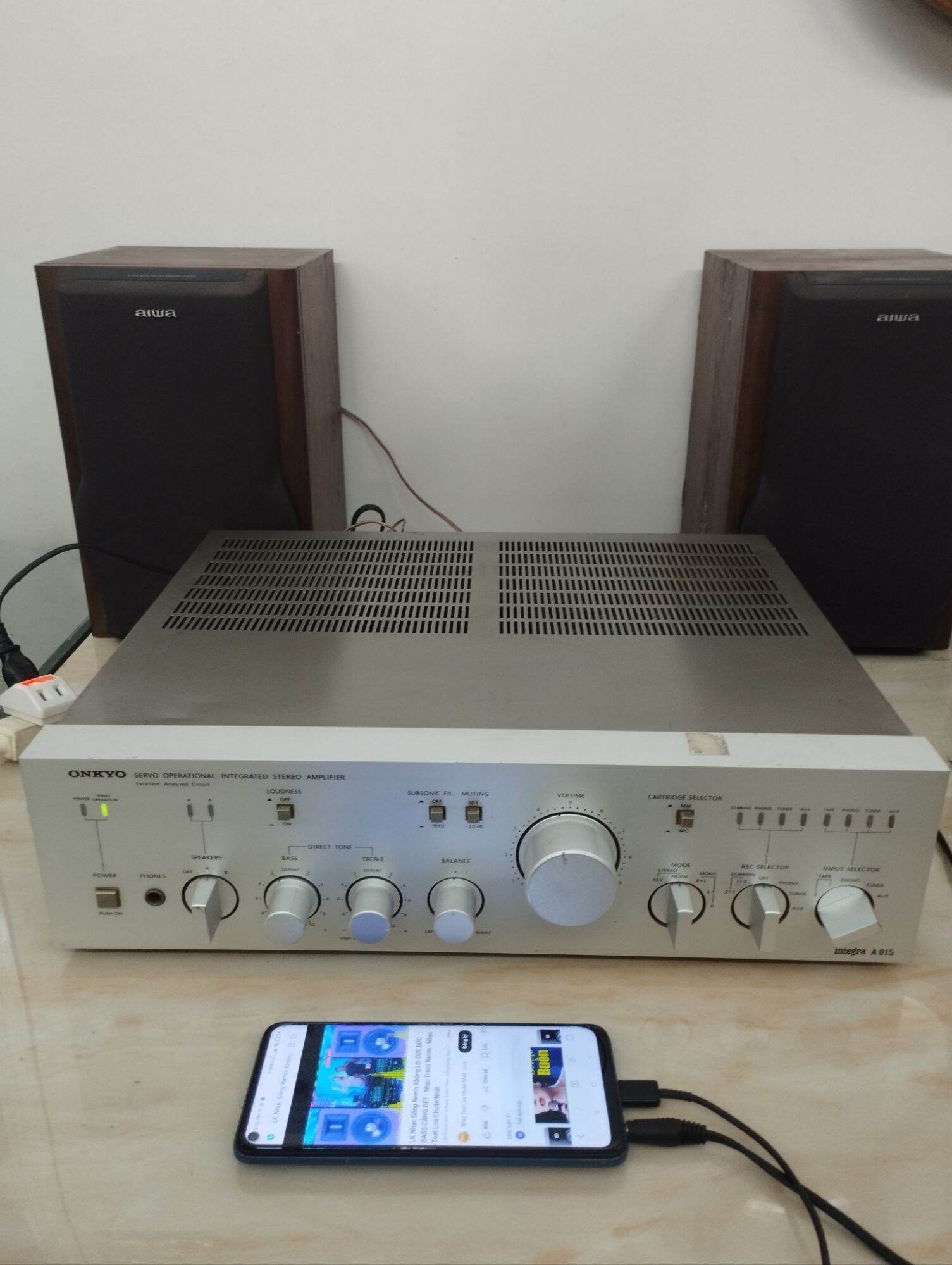 Ampli khuếch đại Stereo ONKYO integra Model A-815 phiên bản quốc tế, hàng si Nhật đã qua sử dụng, SX