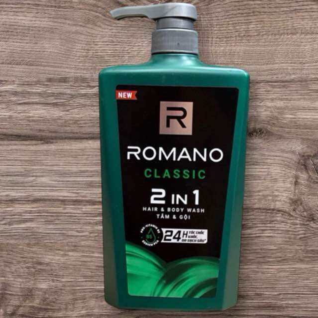 Tắm gội nam romano classic 650g tóc mượt thơm