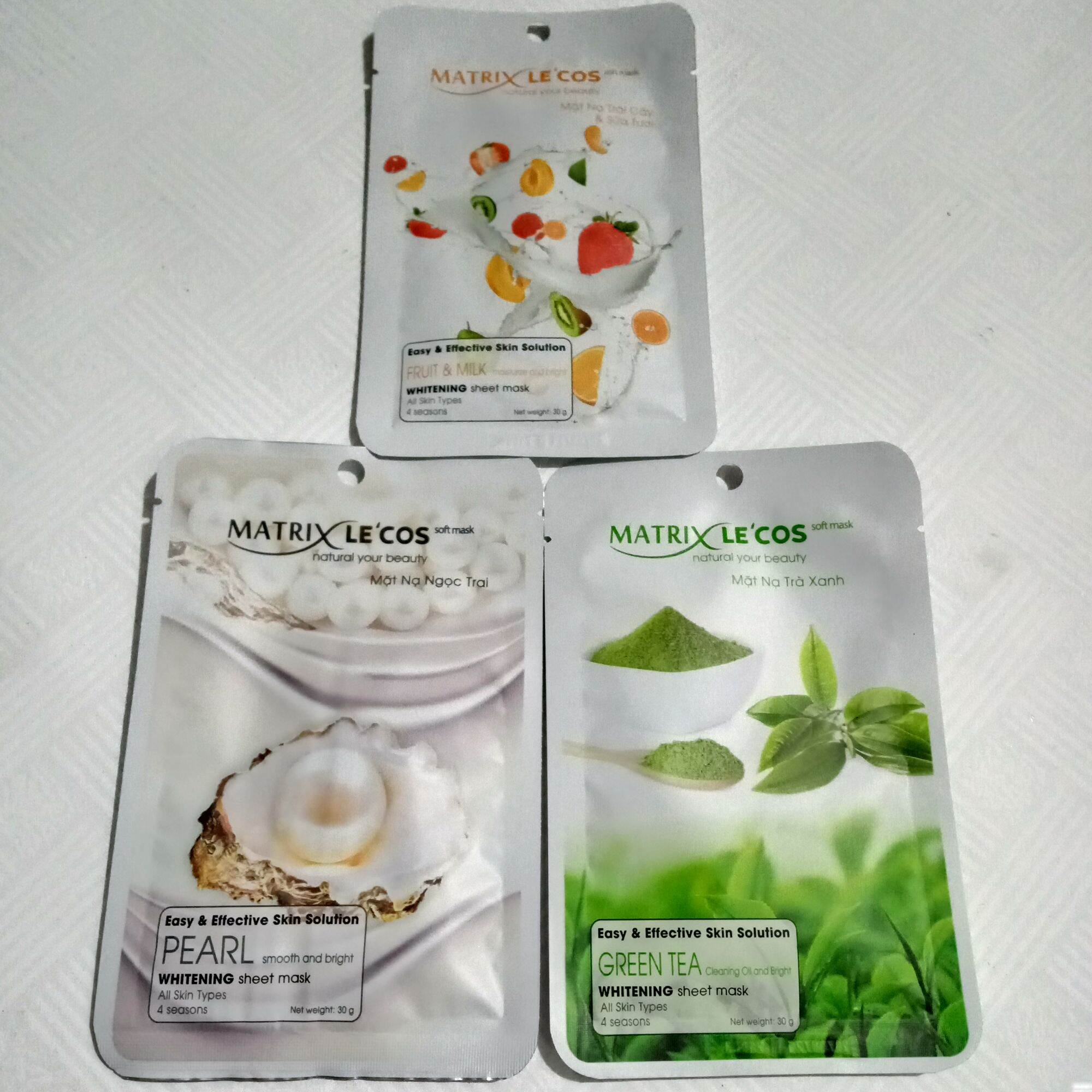 Mặt nạ giấy dưỡng da matrix lecos sáng da 30 gam