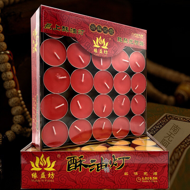 100 VIÊN/HỘP tealight nến bơ thực vật thơm tự nhiên không khói