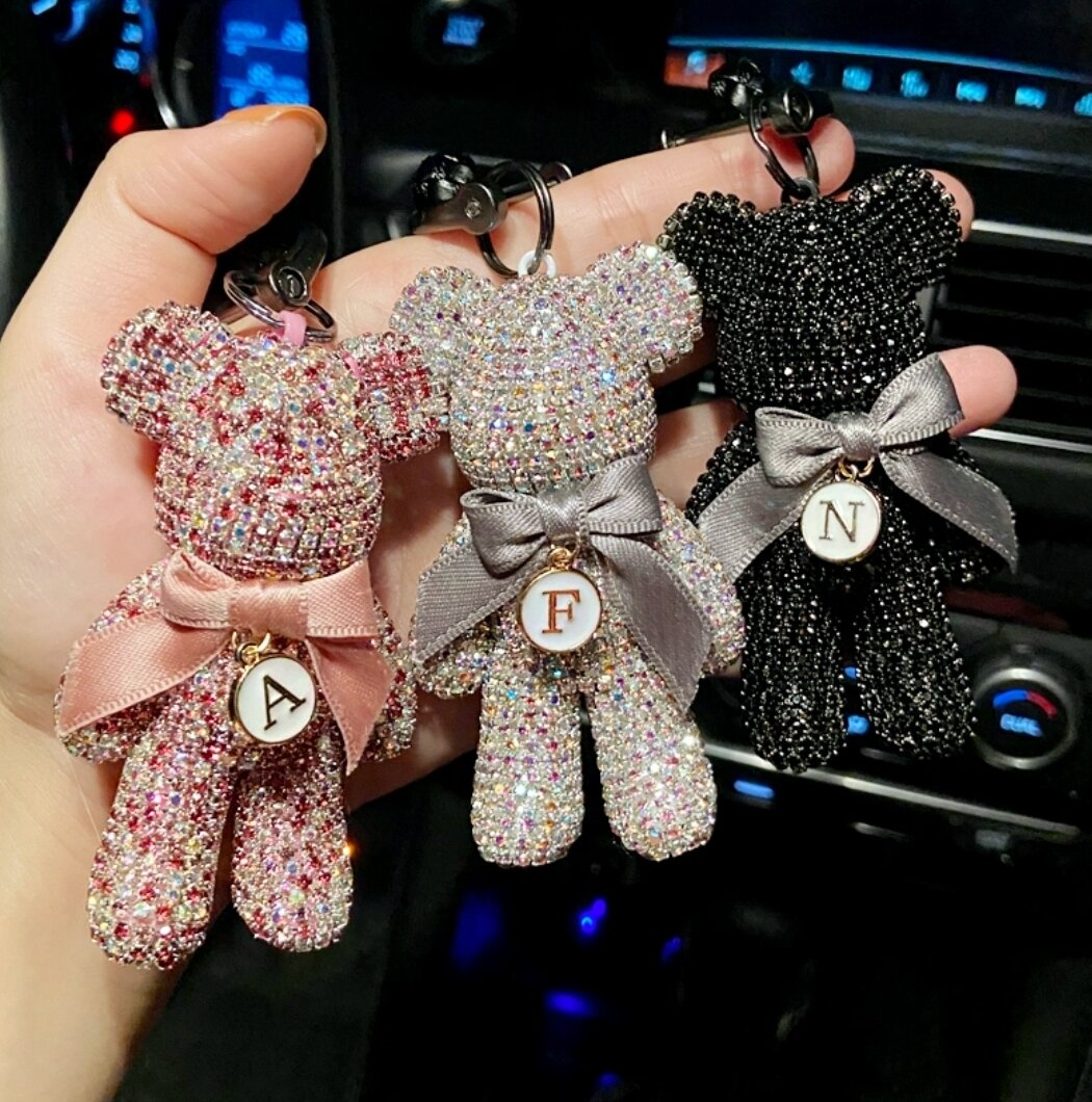 Móc Khóa Gấu Đính Đá Handmade Pha lê Cực Đẹp