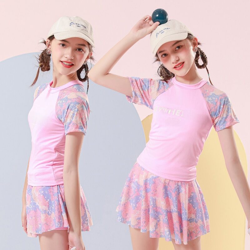 Bộ Đồ Bơi Nhanh Khô Váy Onesie Tay Ngắn Cho Bé Gái Lý Tưởng Để Bơi Và Ngâm Suối Nước Nóng Thoải Mái Và Bền Đẹp
