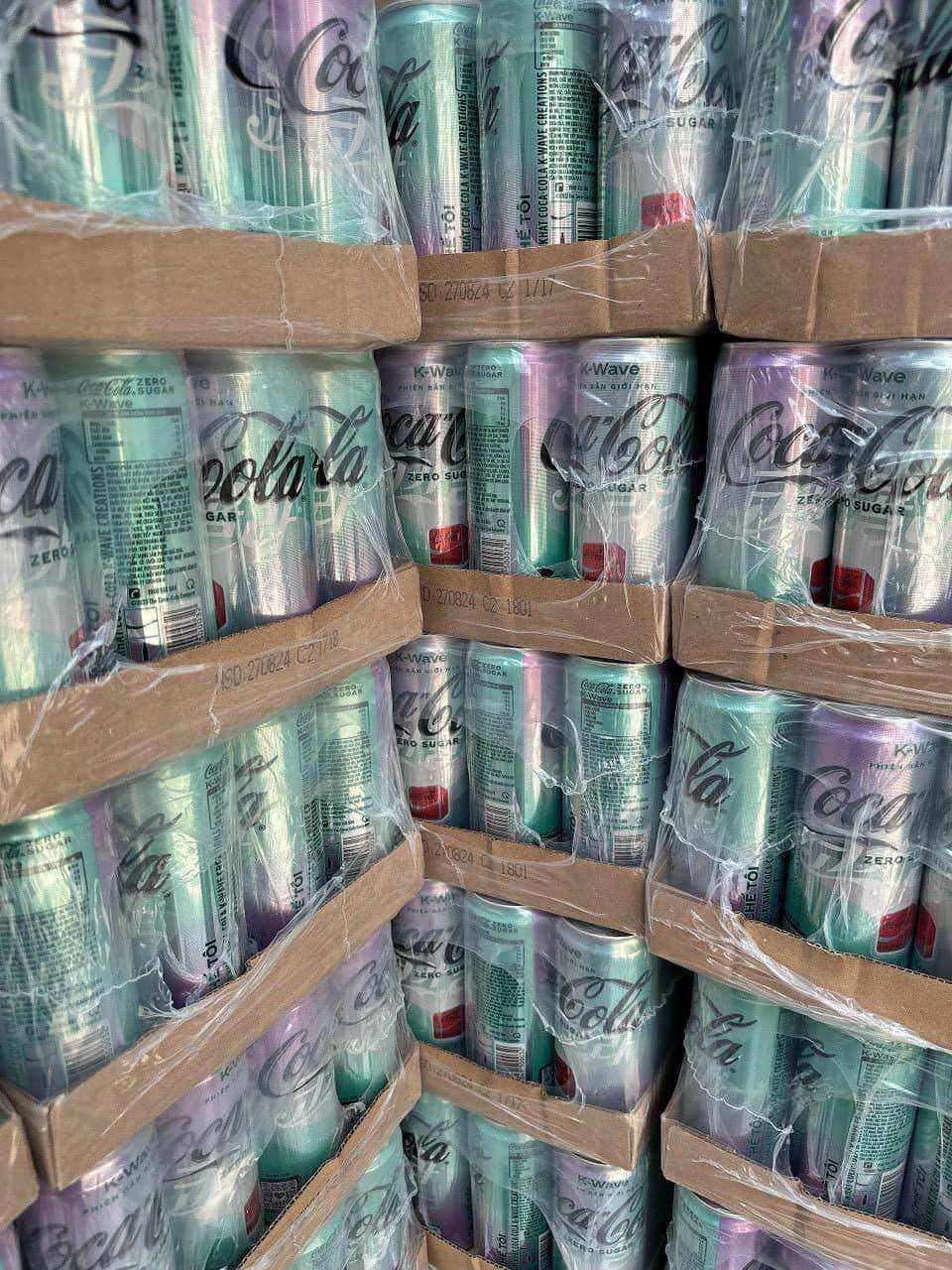(24cans) Lốc 24 Lon Nước Ngọt Không Đường Coca-Cola Zero (Limited Edt.) 320mlx24 (Thùng seal PE 24 lon)