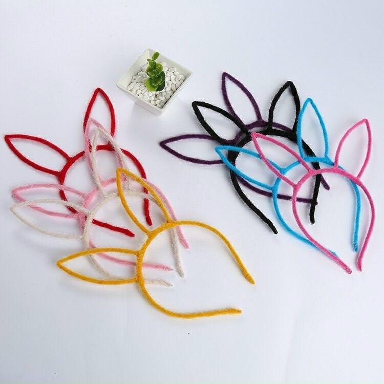 BN ACCESSORIES - Bờm cài tóc Nhung tai Thỏ Basic siêu đáng yêu