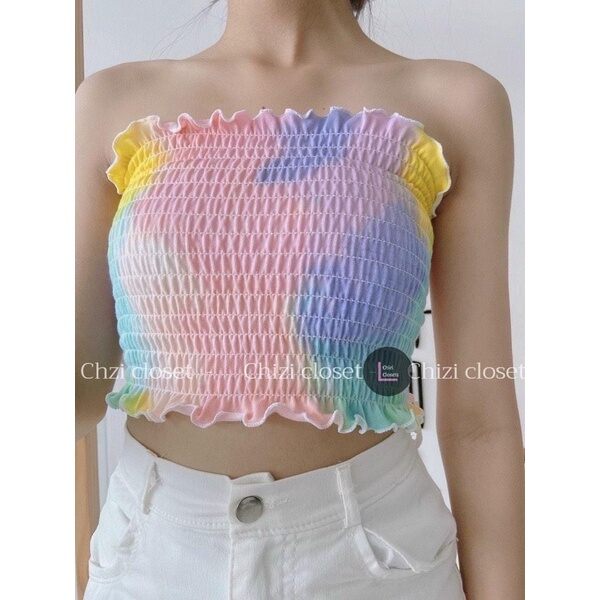 Áo Ống Nhún Loang Màu Siêu Hot (Hình chụp thật 100%)