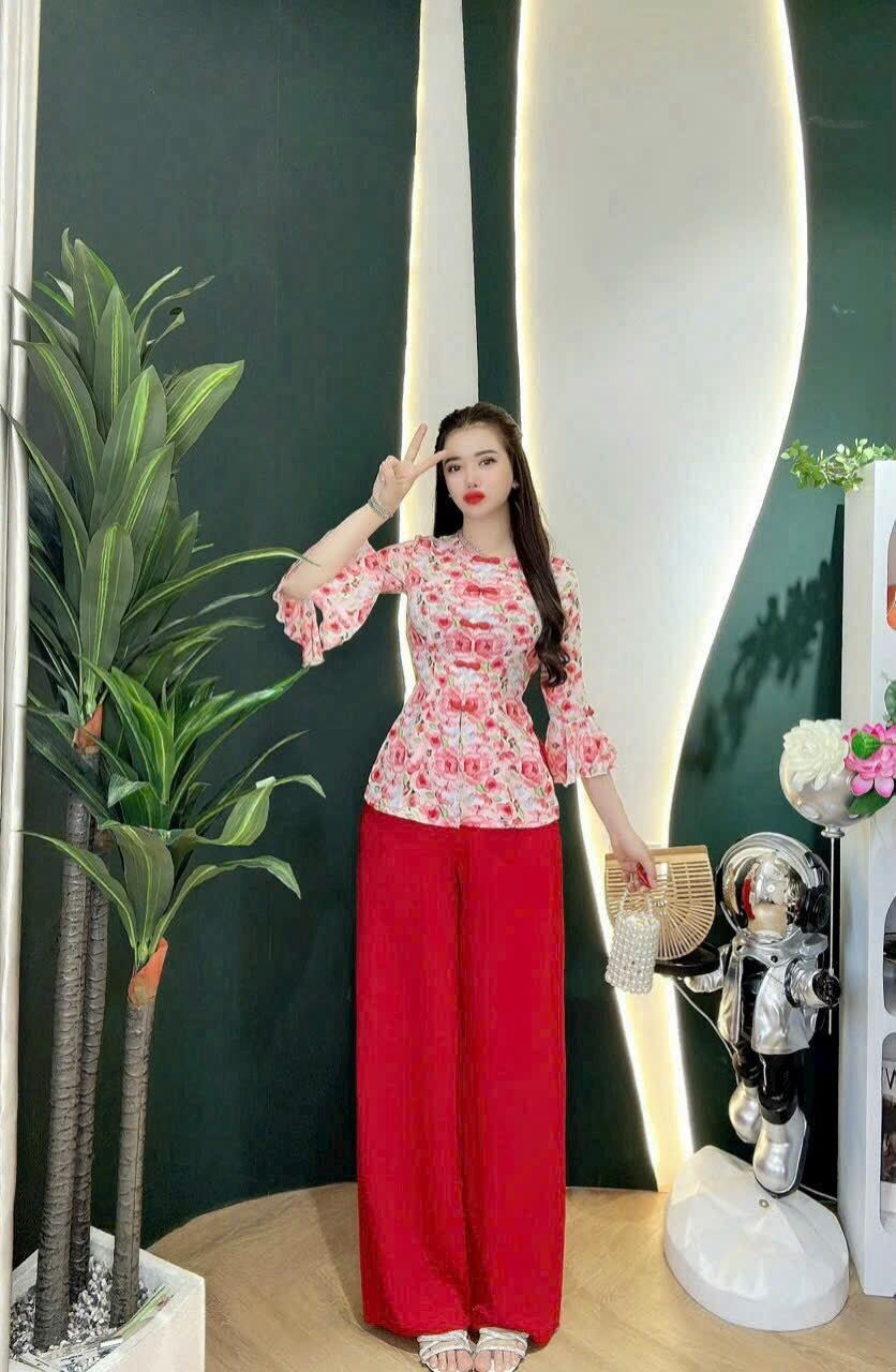 Set bà ba tay loa nút tàu mẫu hot lụa mango mềm