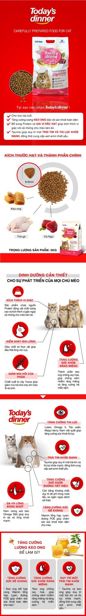 Today dinner thức ăn hạt cho mèo mọi lứa tuổi 1 kg