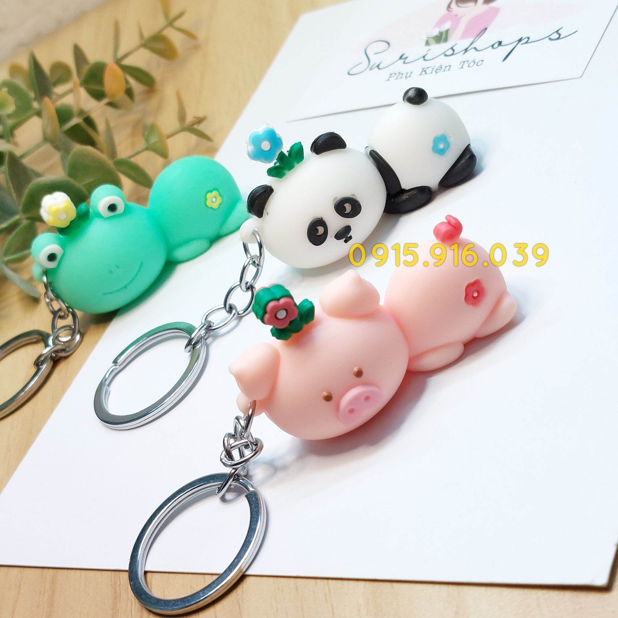 Móc Khóa Hình Thú Nằm Dễ Thương, móc treo chìa khóa