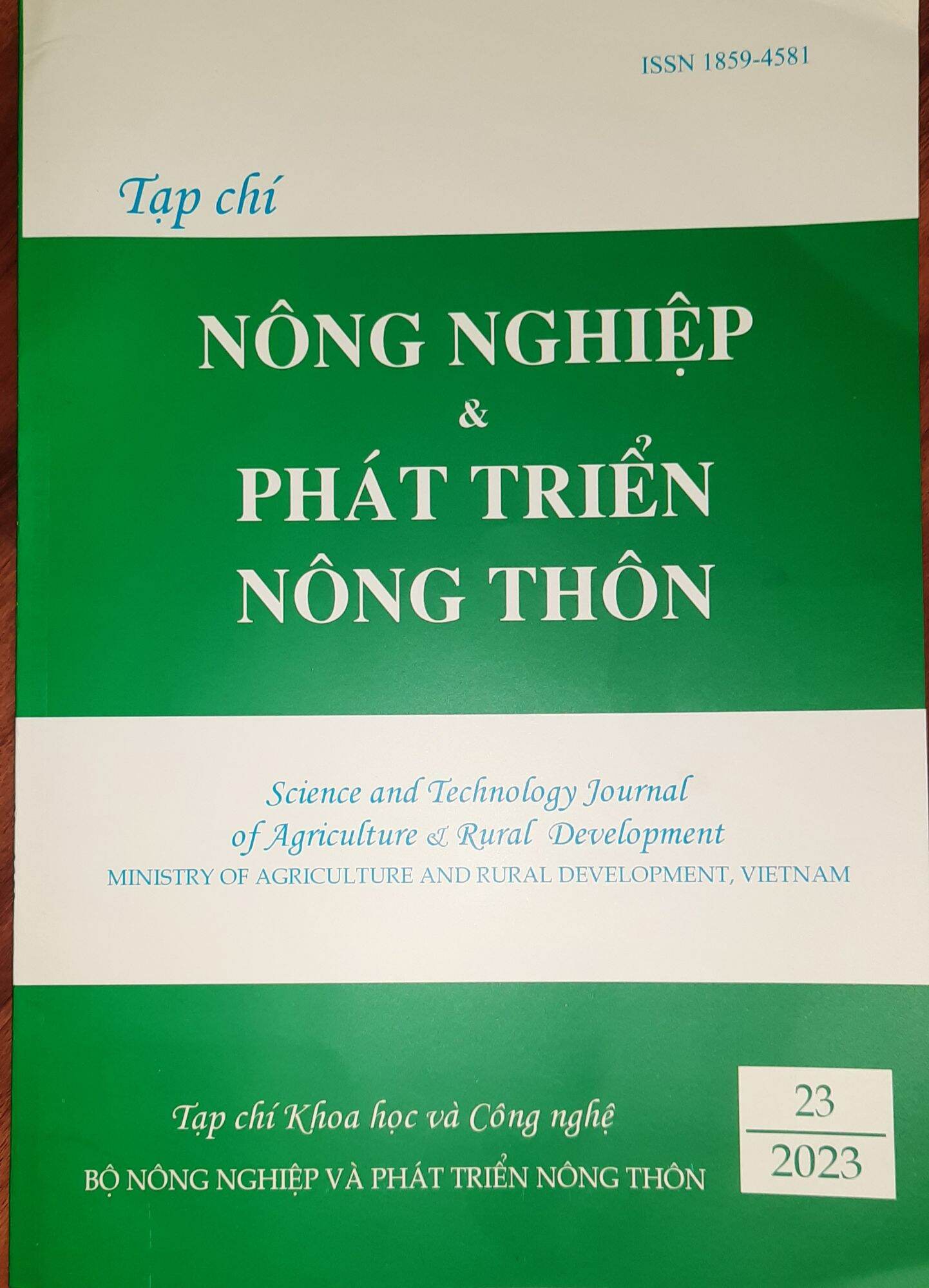 Tạp chí Nông nghiệp và Phát triển Nông thôn, số 23 năm 2023