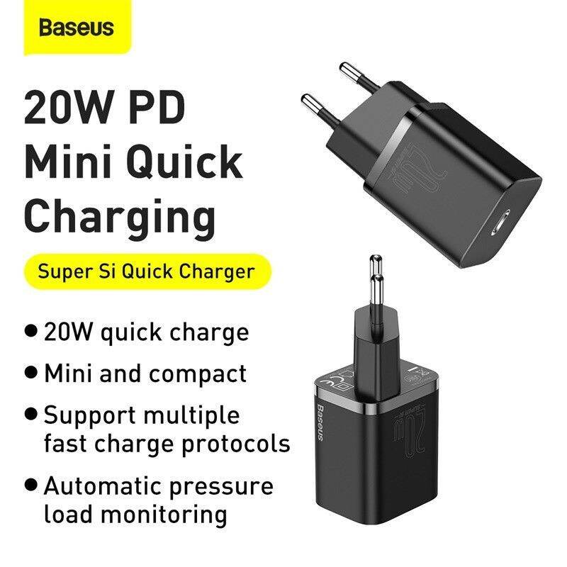 Củ sạc nhanh baseus 20w cổng usb c hỗ trợ qc3.0 pd