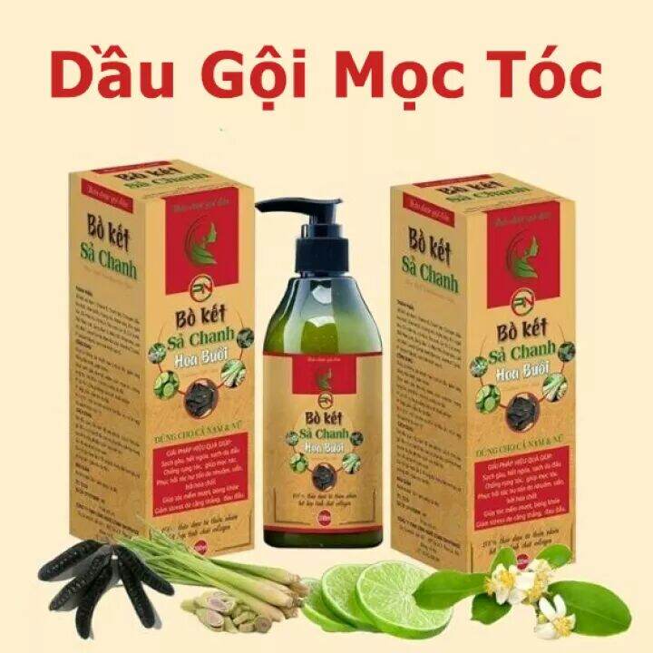 Dầu Gội Bồ Kết 300Ml Sạch Gàu Đen Mềm Mượt Giúp Mọc Tóc - [Nông Trại Cầu Đất]