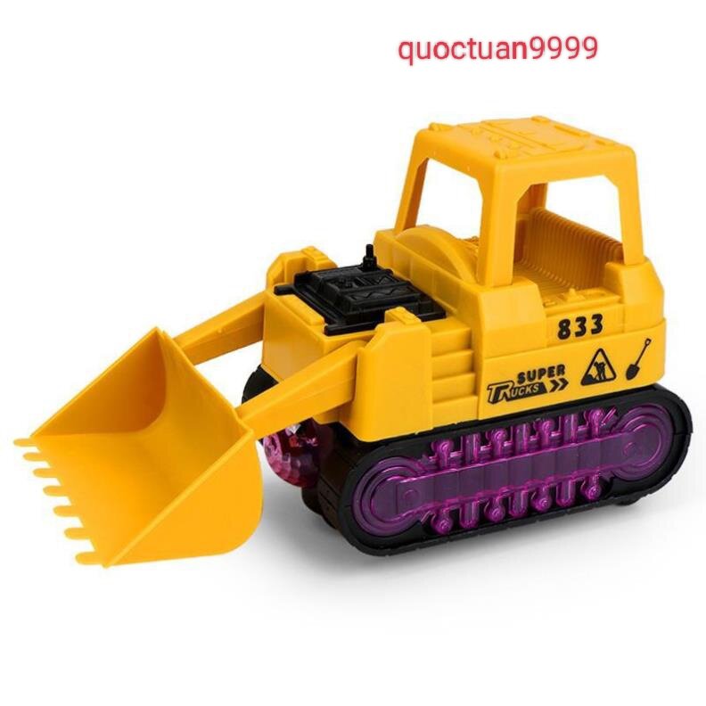 Đồ chơi xe máy ủi máy xúc có nhạc và đèn