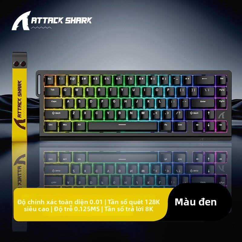 Bàn Phím Cơ RGB Attack Shark X68HE Có Thể Điều Chỉnh Độ Sâu Ấn Phím Độ Trễ Thấp Bàn Phím Chơi Game B