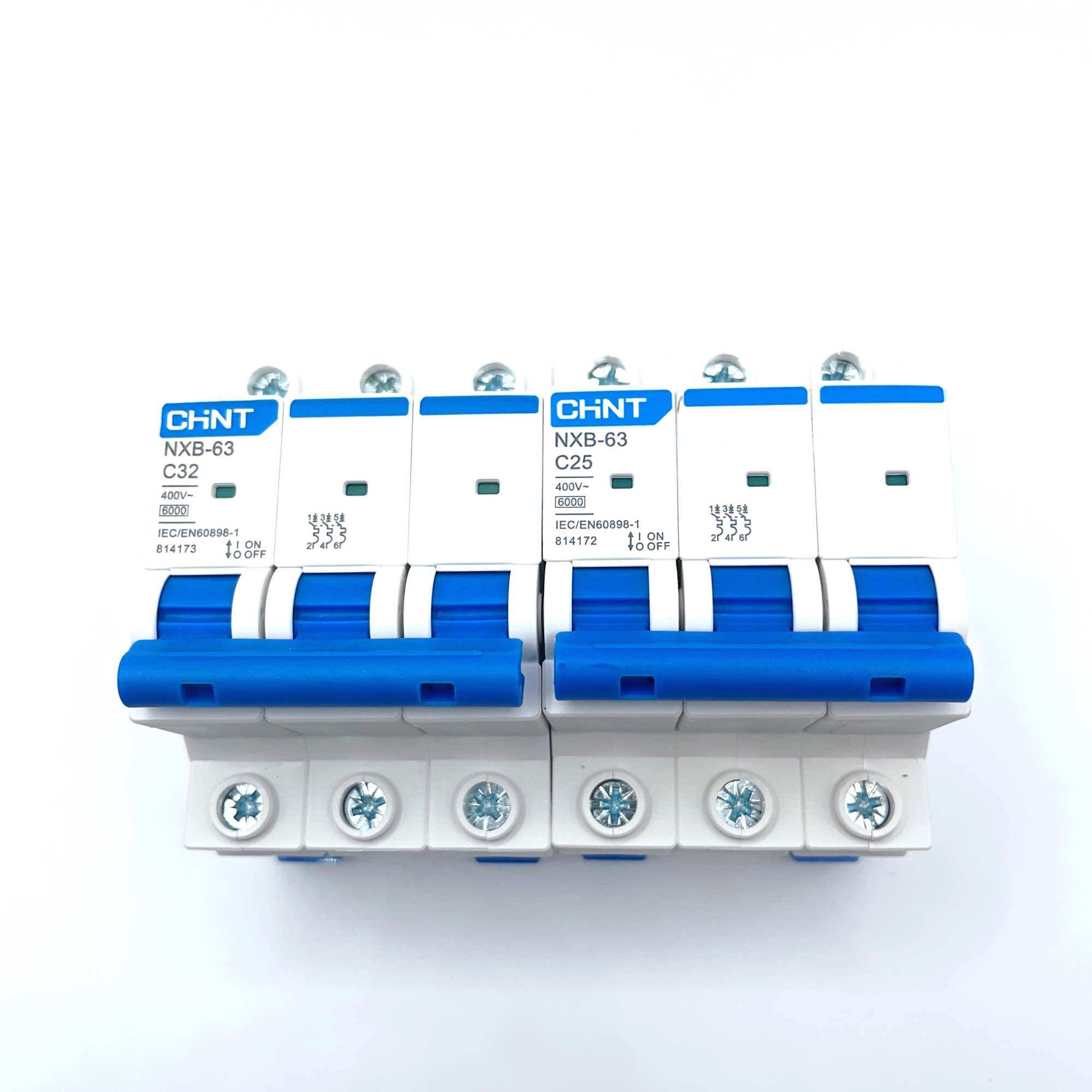 Aptomat MCB 3 Pha NXB-63 Chint 6A~ 63A, Dòng Cắt 6kA (Hàng chính hãng)