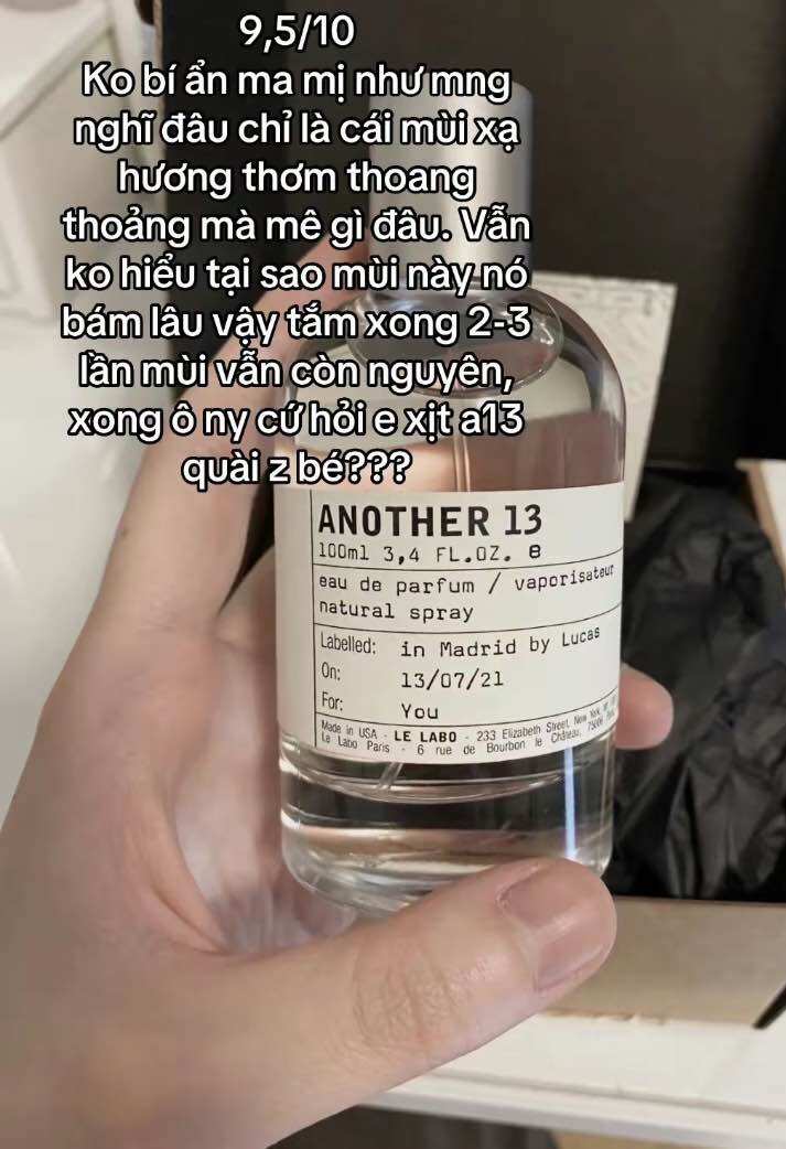 Nước Hoa Le Labo Another 13 10ml - Hương Xạ Hương, Gỗ Tuyết Tùng và Hoa Nhài - Jolie Parfum