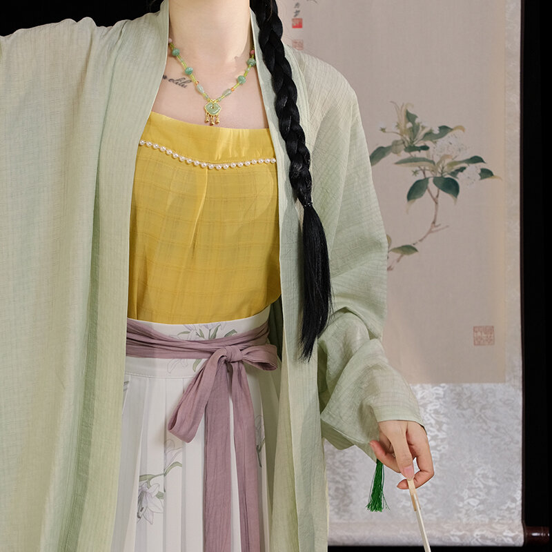 Áo Khoác Cardigan Tay Dài Cổ Chữ V Thường Ngày Phong Cách Mới Trung Hoa Cổ Truyền Tay Dài Thường Ngày Mùa Hè 2025