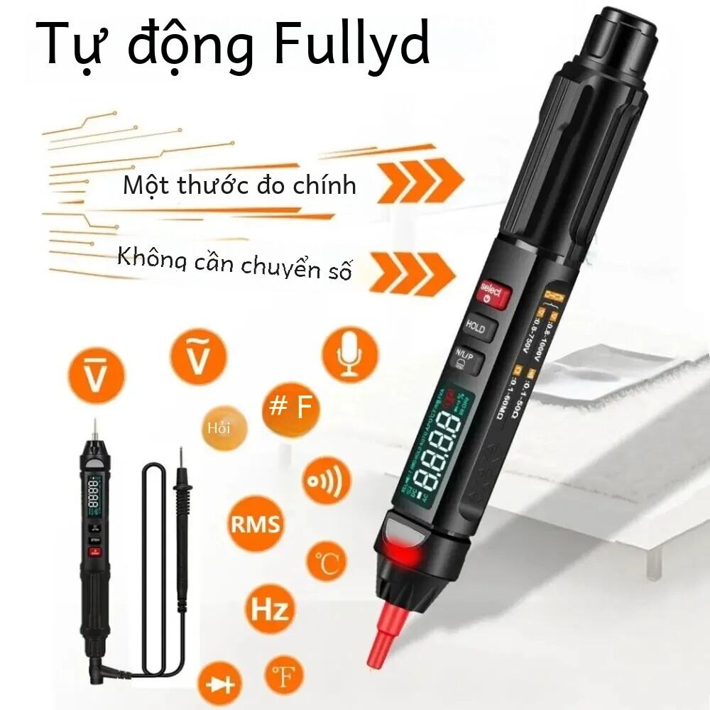 Loại bút Tooltop True Rms Đồng hồ vạn năng kỹ thuật số 6000 Đếm pha kiểm tra điện áp Các tuần tự Chức năng Bút kiểm tra tự động