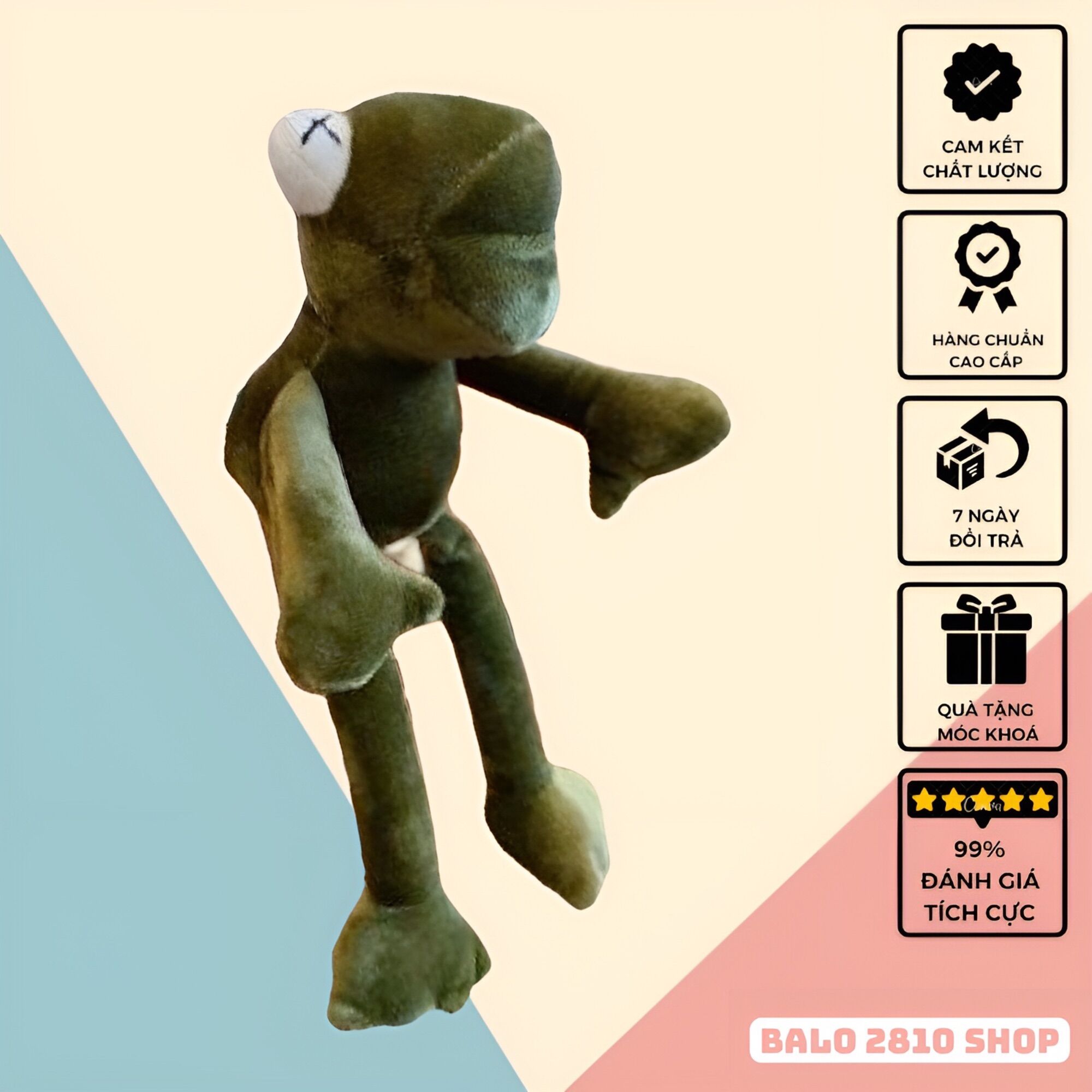 Móc khóa gấu bông ếch chân dài bông treo balo túi xách móc khóa dễ thương Balo Ulzzang Unisex