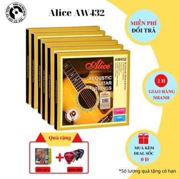 Dây đàn guitar acoustic ALICE AW432P , phụ kiện âm nhạc, guitar chính hãng
