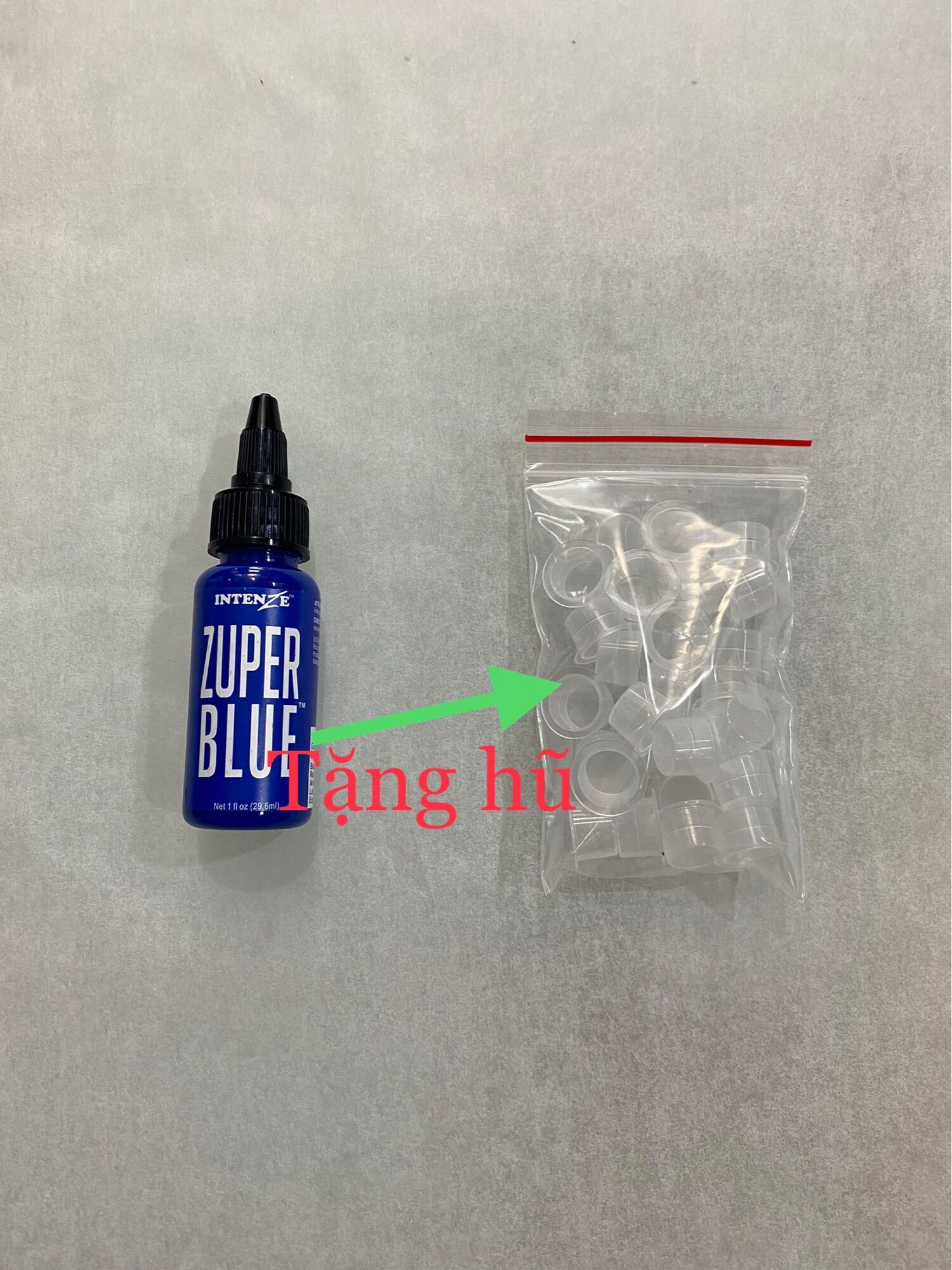 🎁 Mực xăm trung cấp mầu xanh 30ml Zuper blue🎁
