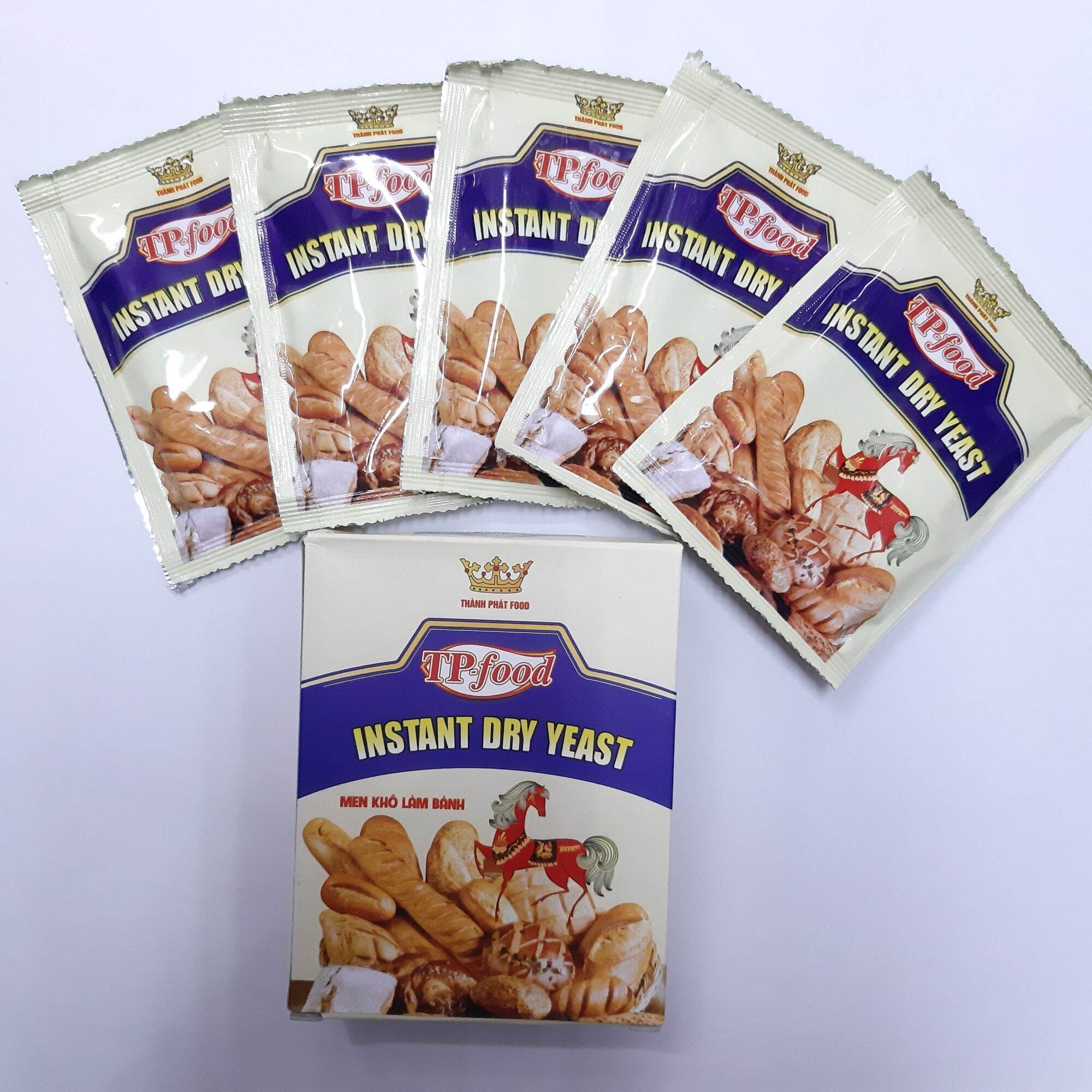 Hộp 5 gói Men khô làm bánh Thành Phát, men nở, bột nở instant dry yeast